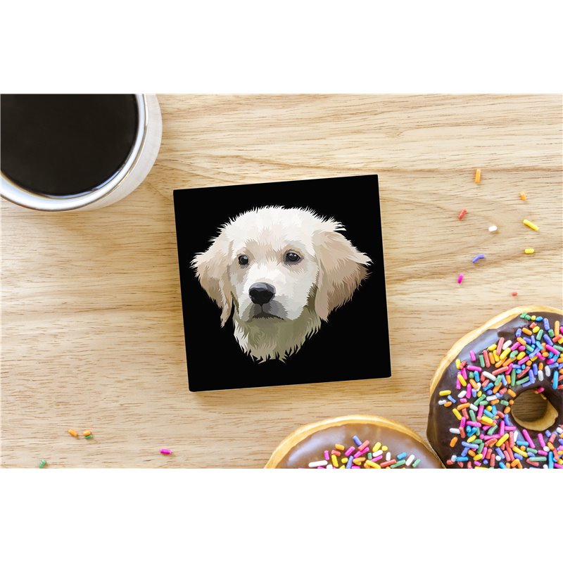 Tech Ceramic Coaster - 10cm  -  Dog (31)