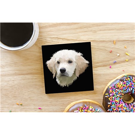 Tech Ceramic Coaster - 10cm  -  Dog (31)
