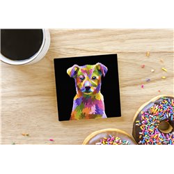 Tech Ceramic Coaster - 10cm  -  Dog (34)