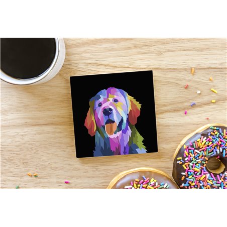 Tech Ceramic Coaster - 10cm  -  Dog (36)