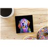 Tech Ceramic Coaster - 10cm  -  Dog (36)