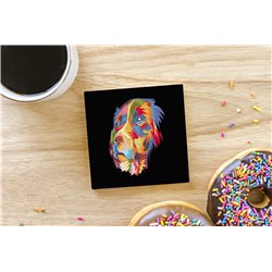 Tech Ceramic Coaster - 10cm  -  Dog (37)