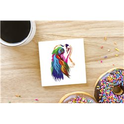 Tech Ceramic Coaster - 10cm  -  Dog (38)