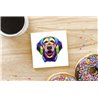 Tech Ceramic Coaster - 10cm  -  Dog (39)
