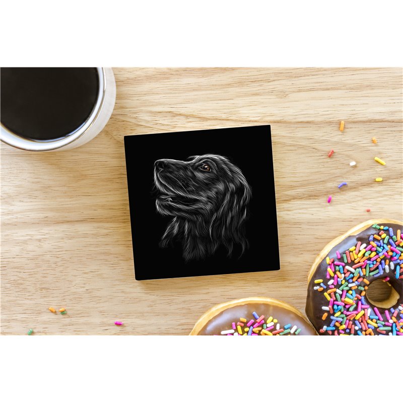 Tech Ceramic Coaster - 10cm  -  Dog (41)