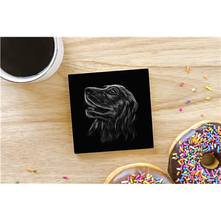 Tech Ceramic Coaster - 10cm  -  Dog (41)