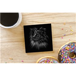 Tech Ceramic Coaster - 10cm  -  Dog (42)