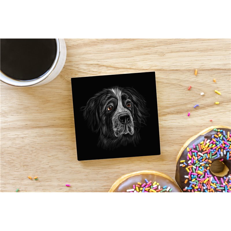 Tech Ceramic Coaster - 10cm  -  Dog (43)