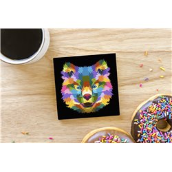Tech Ceramic Coaster - 10cm  -  Dog (44)