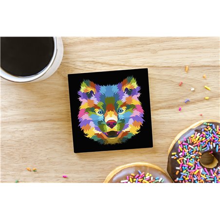 Tech Ceramic Coaster - 10cm  -  Dog (44)