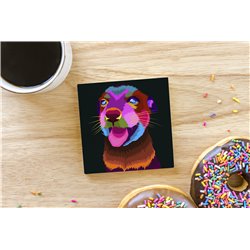 Tech Ceramic Coaster - 10cm  -  Dog (45)