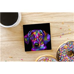 Tech Ceramic Coaster - 10cm  -  Dog (49)
