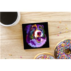 Tech Ceramic Coaster - 10cm  -  Dog (51)