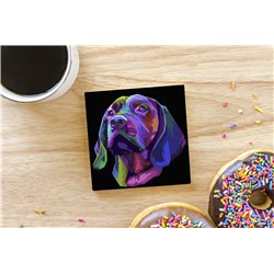 Tech Ceramic Coaster - 10cm  -  Dog (52)