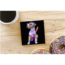 Tech Ceramic Coaster - 10cm  -  Dog (53)