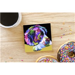 Tech Ceramic Coaster - 10cm  -  Dog (54)