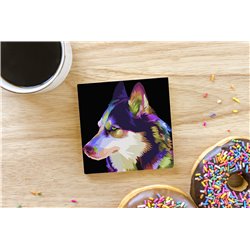 Tech Ceramic Coaster - 10cm  -  Dog (55)