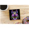 Tech Ceramic Coaster - 10cm  -  Dog (57)