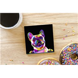 Tech Ceramic Coaster - 10cm  -  Dog (58)