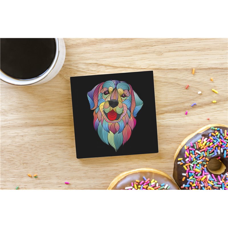 Tech Ceramic Coaster - 10cm  -  Dog (59)
