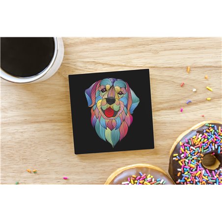 Tech Ceramic Coaster - 10cm  -  Dog (59)