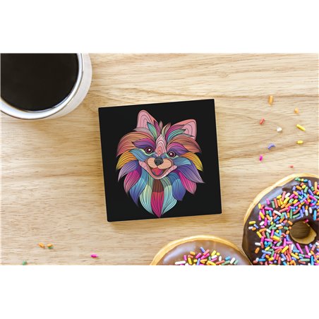 Tech Ceramic Coaster - 10cm  -  Dog (62)
