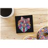 Tech Ceramic Coaster - 10cm  -  Dog (62)