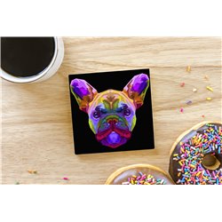 Tech Ceramic Coaster - 10cm  -  Dog (63)
