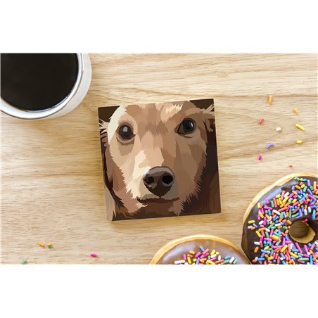 Tech Ceramic Coaster - 10cm  -  Dog (64)