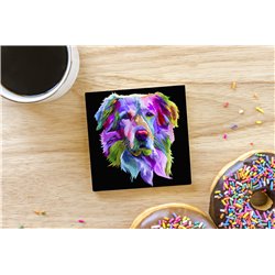 Tech Ceramic Coaster - 10cm  -  Dog (65)