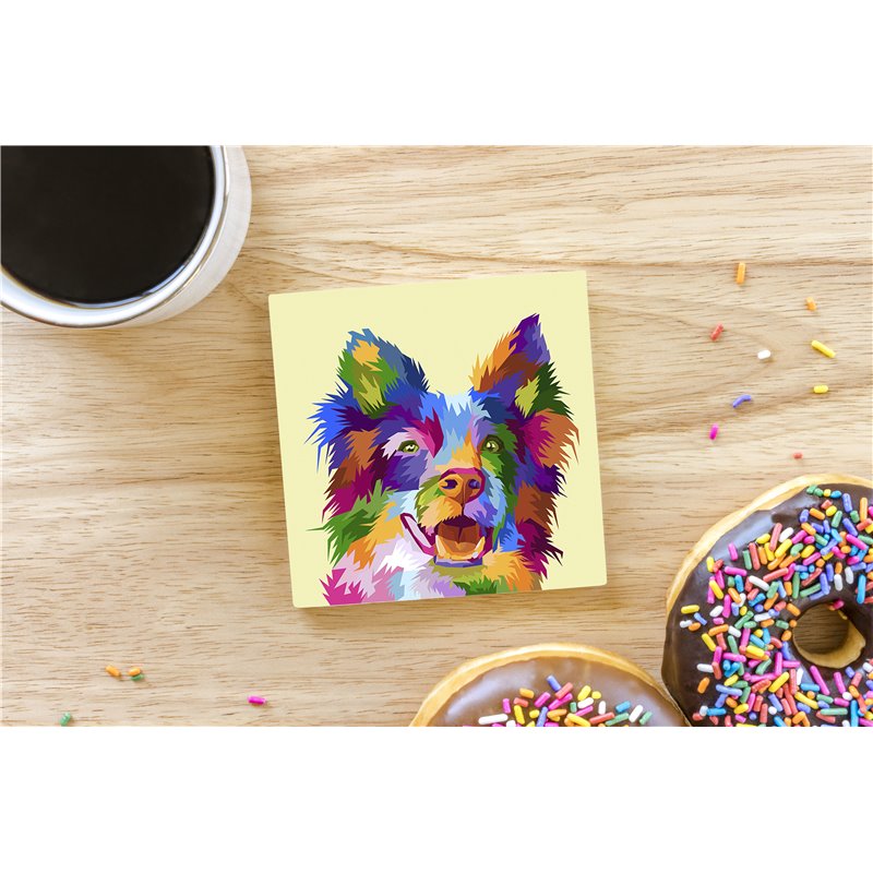 Tech Ceramic Coaster - 10cm  -  Dog (66)