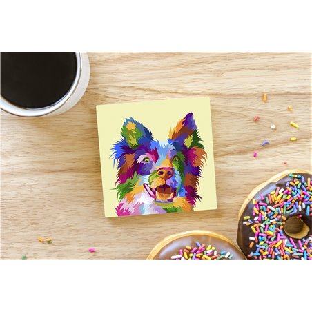 Tech Ceramic Coaster - 10cm  -  Dog (66)