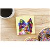 Tech Ceramic Coaster - 10cm  -  Dog (66)