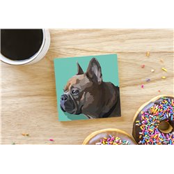 Tech Ceramic Coaster - 10cm  -  Dog (67)