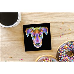 Tech Ceramic Coaster - 10cm  -  Dog (69)