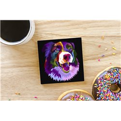 Tech Ceramic Coaster - 10cm  -  Dog (71)