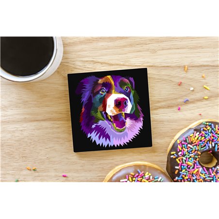 Tech Ceramic Coaster - 10cm  -  Dog (71)