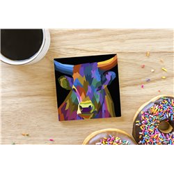 Tech Ceramic Coaster - 10cm  -  Dom (6)