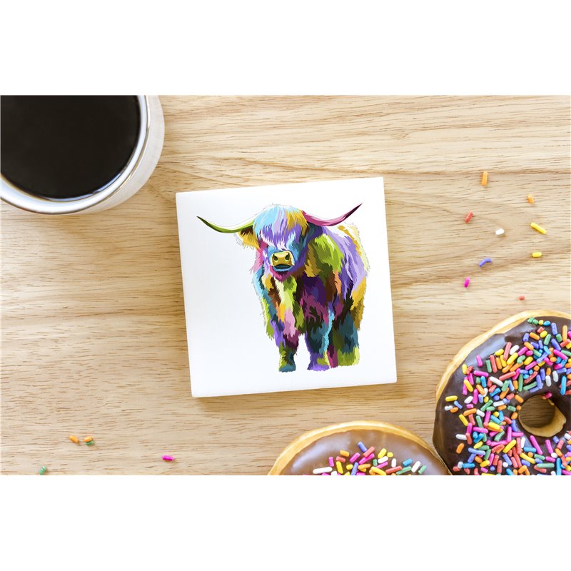 Tech Ceramic Coaster - 10cm  -  Dom (7)