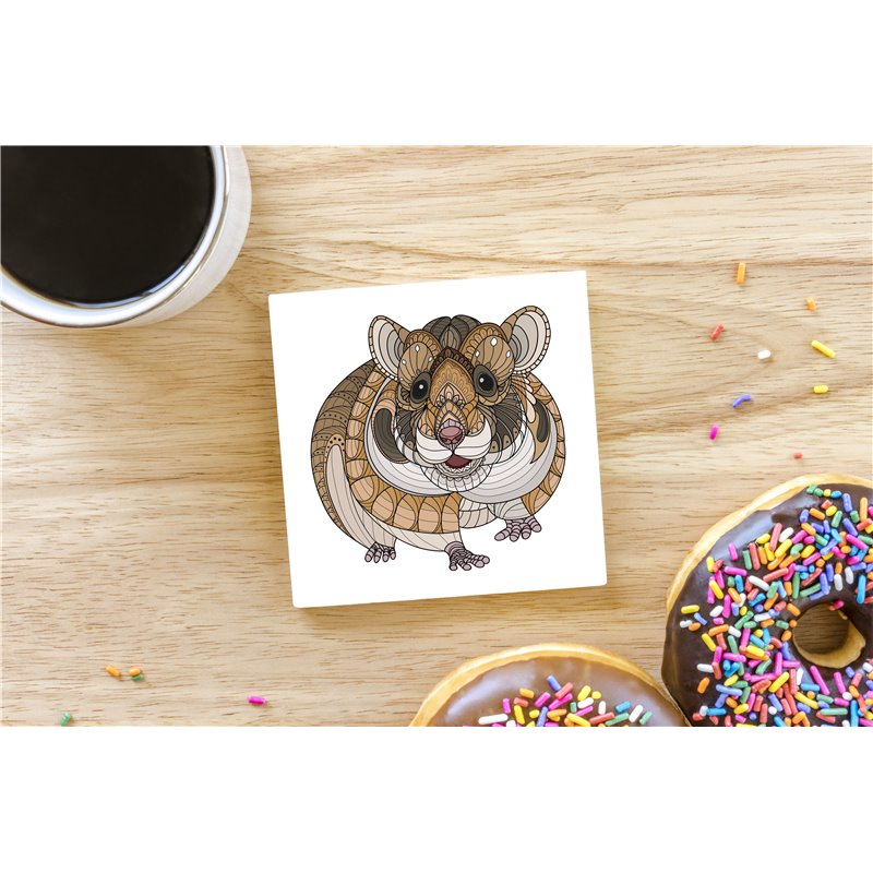 Tech Ceramic Coaster - 10cm  -  Dom (1)