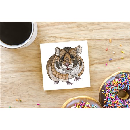 Tech Ceramic Coaster - 10cm  -  Dom (1)