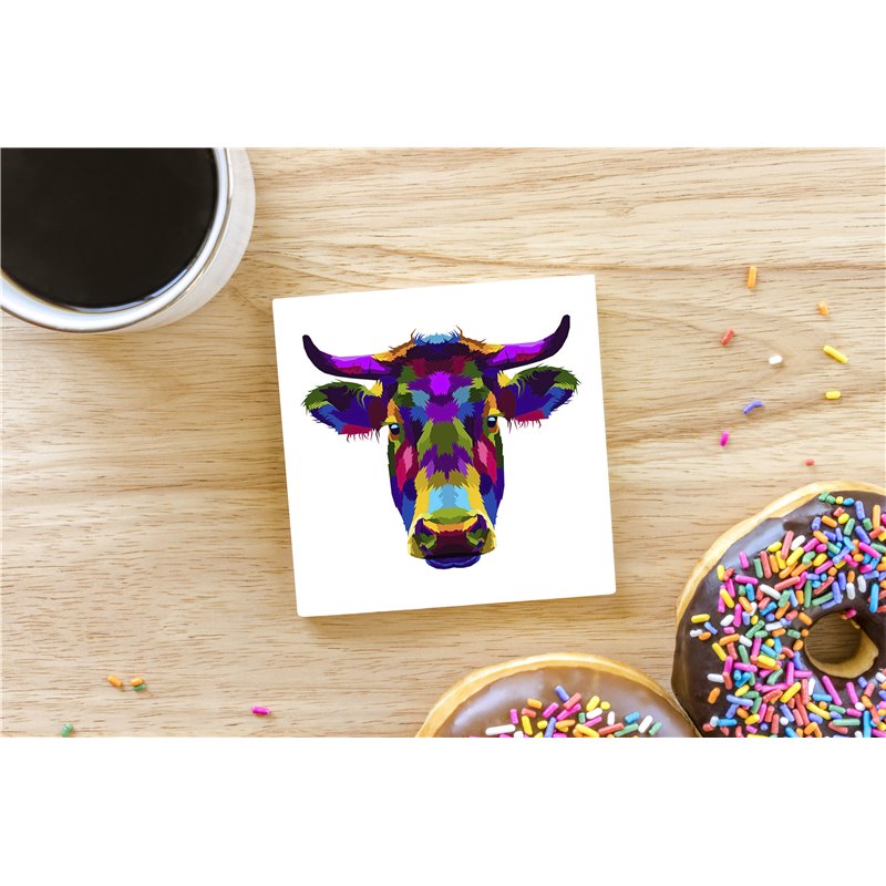 Tech Ceramic Coaster - 10cm  -  Dom (2)