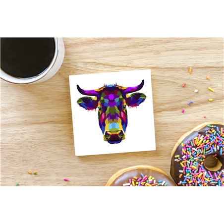 Tech Ceramic Coaster - 10cm  -  Dom (2)