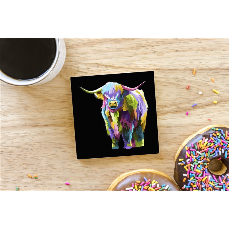 Tech Ceramic Coaster - 10cm  -  Dom (3)