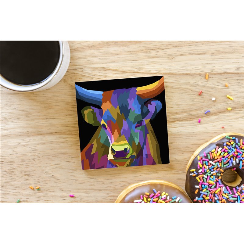 Tech Ceramic Coaster - 10cm  -  Dom (6)