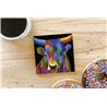 Tech Ceramic Coaster - 10cm  -  Dom (6)