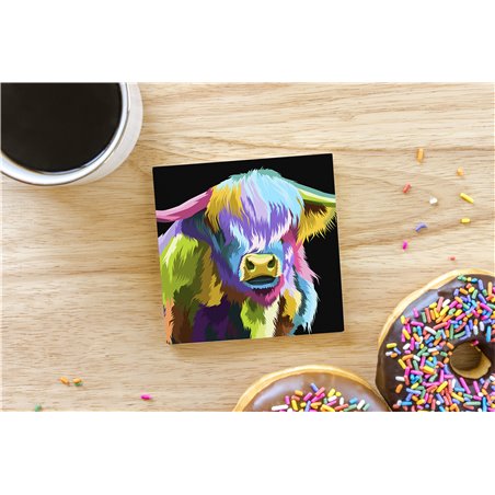 Tech Ceramic Coaster - 10cm  -  Dom (8)