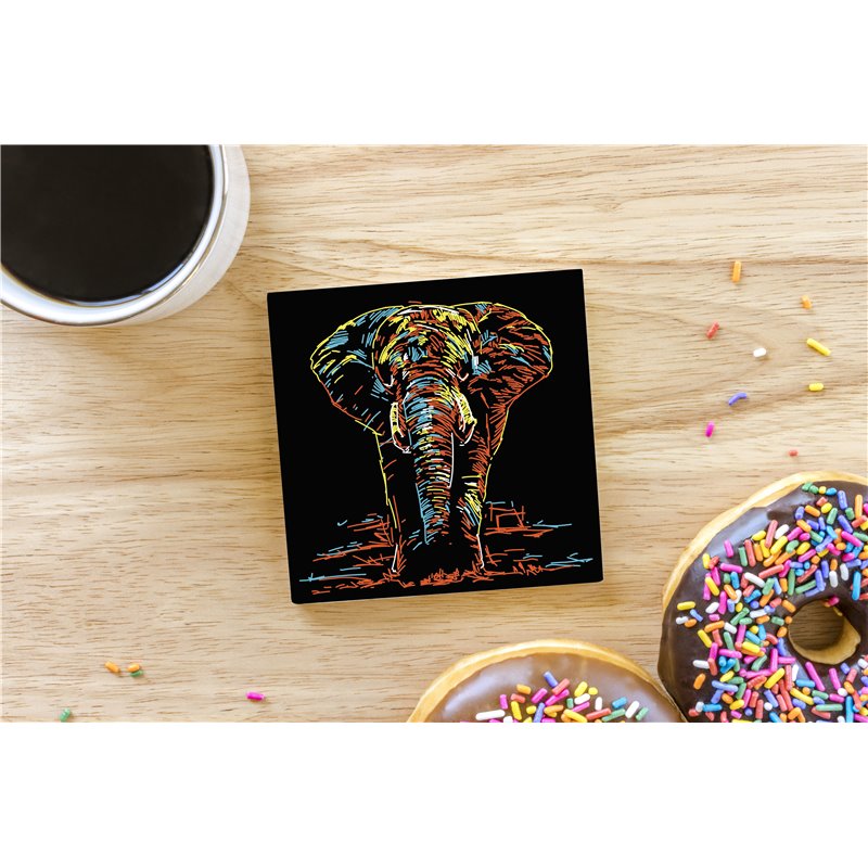 Tech Ceramic Coaster - 10cm  -  Exotic (14)