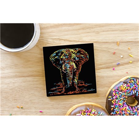 Tech Ceramic Coaster - 10cm  -  Exotic (14)