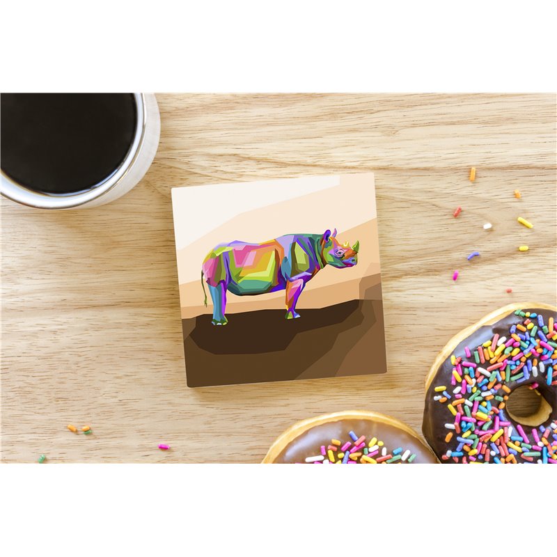 Tech Ceramic Coaster - 10cm  -  Exotic (20)